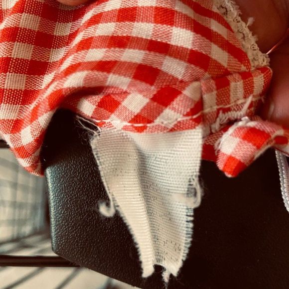 Vintage Nanas Pet JC Penney Baby Girls Infant Check Red White Dress 12-18 Months - Picture 4 of 4